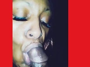 Pov ebony edging blowjob with cumshot