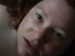 Mature bbw swallows cum