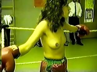 Munich Wildcats topless boxing