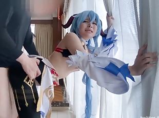 Asian cosplay lewd spinner hard porn clip