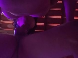 Hot slobbery blowjob. Bottom view