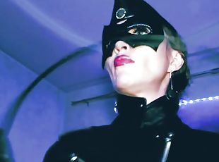 Mistress Eva Latex full leather fetish boots domina uniform bdsm kink hot milf