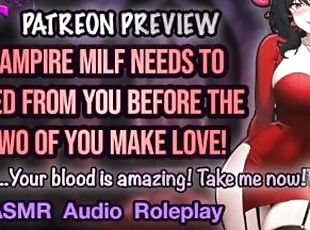 (Patreon) ASMR - Vampire MILF Needs To Feed From You Before You Two Fuck! Hentai Audio Roleplay