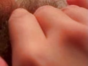 Fingering my hairy wet pussy I was so horny ASMR pussy sounds