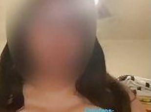 Latina massaging tits with oil