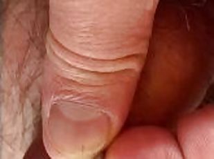 Using precum as lube to insert my PA