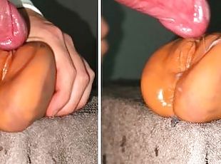 Moaning orgasm and hot cumshot while fucking my fleshlight