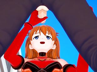 Asuka Handjob and Blowjob : Neon Genesis Evangelion Hentai Parody 