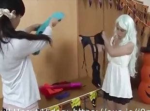 Busty Japanese In Morrigan Cosplay Tricked Into Gangbang And Groupsex During Costume Party Full Uncut Video: