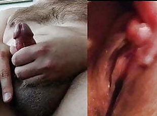 Big clit vs Small Dick &ndash; masturbation and cum