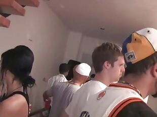 College party turns into interracial fuck fest