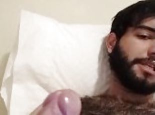 Uncut hairy closeup