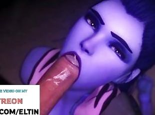 WIDOWMAKER DO SWEET BLOWJOB AND GETTING CUM IN MOUTH  HENTAI OVERWATCH ANIMATION 4K 60 FPS