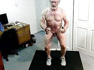 Grandpa nude work out