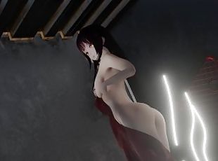 groß-titten, dilettant, babe, junge, anime, hentai, 3d, allein, brunette