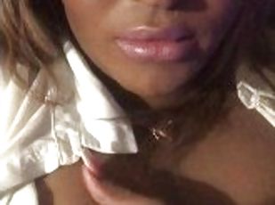 ebony trans girl-... horny after she got home from work- Onlyfans:oliviatwist