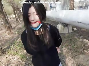 Chinese Girl Outdoor Bondage