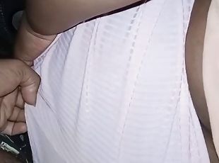 My naughty stepdad lies on my bed and tries to eat my tight virgin ass