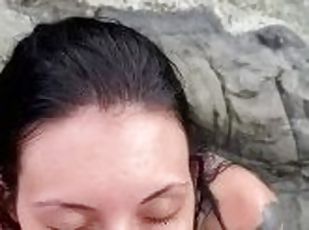 Fun wet and wailed blow jobs at the beach