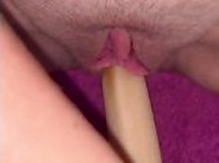 masturbieren, orgamus, muschi, dilettant, babe, selbst-gefertigt, füße, nette, dildo, petite