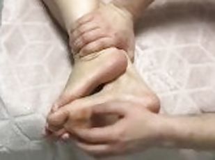 Boyfriend tickles my sexy feet
