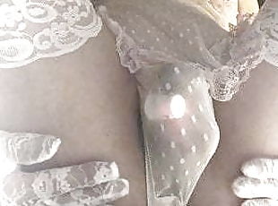 Sissy vibrates in panties 