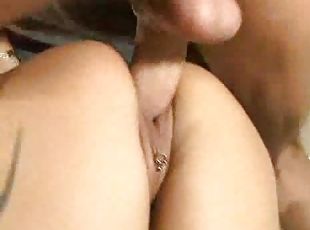 Honey loves sucking that huge dick after he fucks her