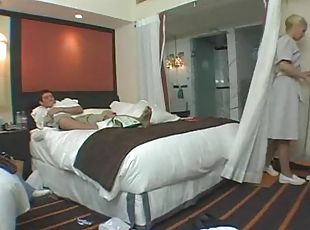 Horny Maids Have A Wild Foursome With Hotel Hosts