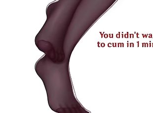 Premature ejaculation Hentai JOI CEI (Femdom/Humiliation Edging Feet) serie part 1