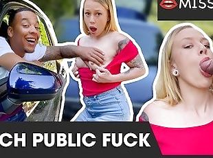 IN PUBLIC: Black Dude bangs White Teen in His Car and old people walk by: Chrystal Sinn - MISSDEEP