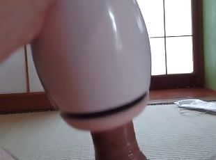 Amazing Japanese blowjob toy olily sloppy noisy suck and cumshot