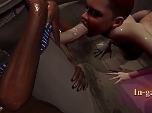 Citor3 3D VR Game: SFM Bondage, Futanari with huge thick tits and huge ass fucks slave in horror porn