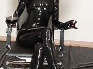 røv, kontor, sekretær, bdsm, fødder, fetish, latex, rygende, bondage, brunette