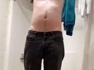 baden, öffentliche, homosexuell, kam, voyeur, junge18, blondine, dusche, twink