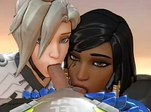 Mercy And Pharah Tag Teaming A Dick - Arhoangel