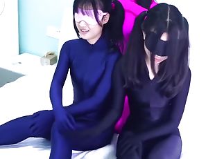 3 Girl Zentai And Tickling