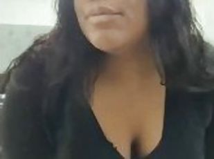 SEXY BBW PUDGING OUTTA BLACK MINI SKIRT