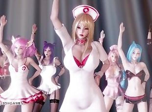 [MMD] Brown Eyed Girls - Abracadabra Hot Kpop Dance Ahri Akali Kaisa Lux Jinx Caitlyn 4K 60FPS