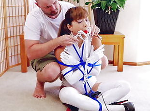 White pvc crossed arms tie