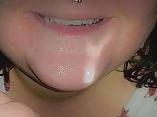 Cute Cum Smile at the end