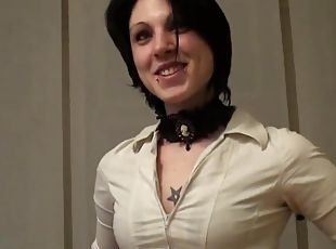 HD POV video of Darla Demonia wearing stockings getting dicked