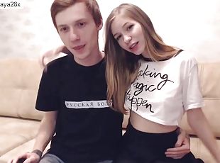 Cute Russian teen shows her boobs on webcam