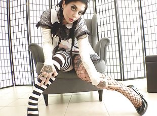 High heels model Joanna Angel loves to ride a big black cock