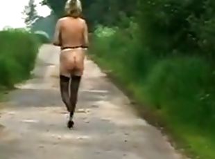 Frivol drinnen und draussen Kitzler, Pussy, Flashing