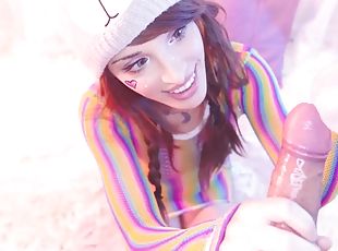 Ch3rry Crush Rainbow Girl Blowjob