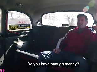 Female fake taxi busty driver swaps fare for fuck