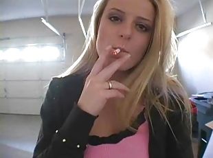 amateur, babes, maison, blonde, fumer, sexe-habillé, réalité