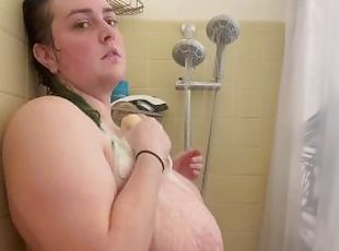 Sub in Shower: soapy tits, swallowing filled condom (request), kneeling and bowing (request)