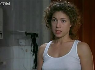 Alex Kingston with a Sexy White Top