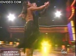 Ebony Beauty Cheryl Burke Dancing In a Revealing Black Dress